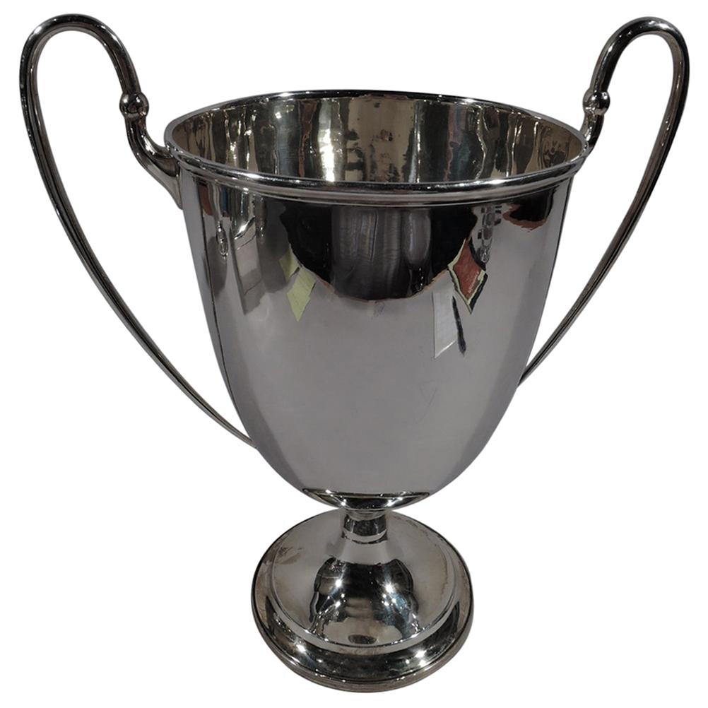 Traditional Sterling Silver Classical Amphora Urn Trophy Cup For Sale