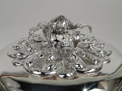 Antike englische edwardianische Urnentrophäe aus Sterlingsilber mit Deckel