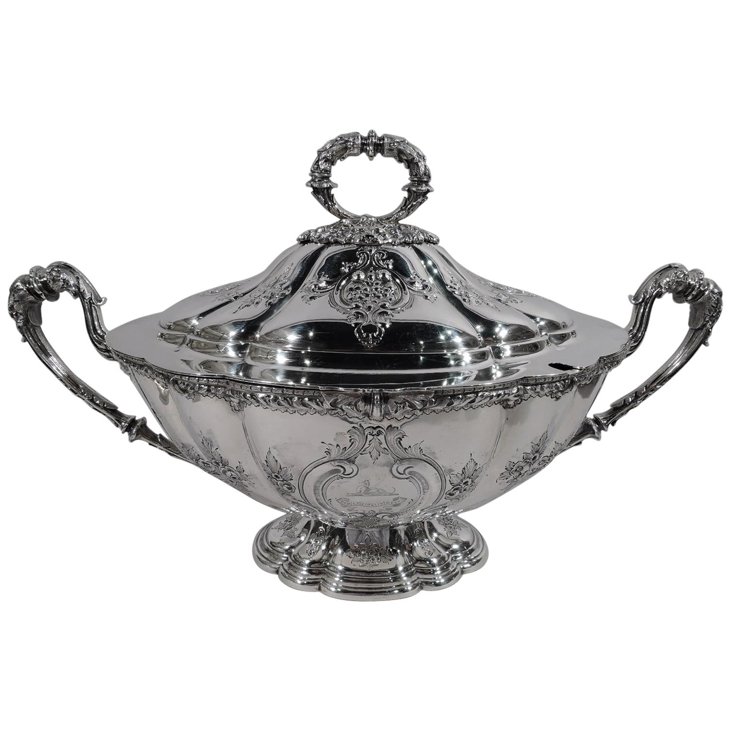 Antique English Edwardian Sterling Silver Soup Tureen