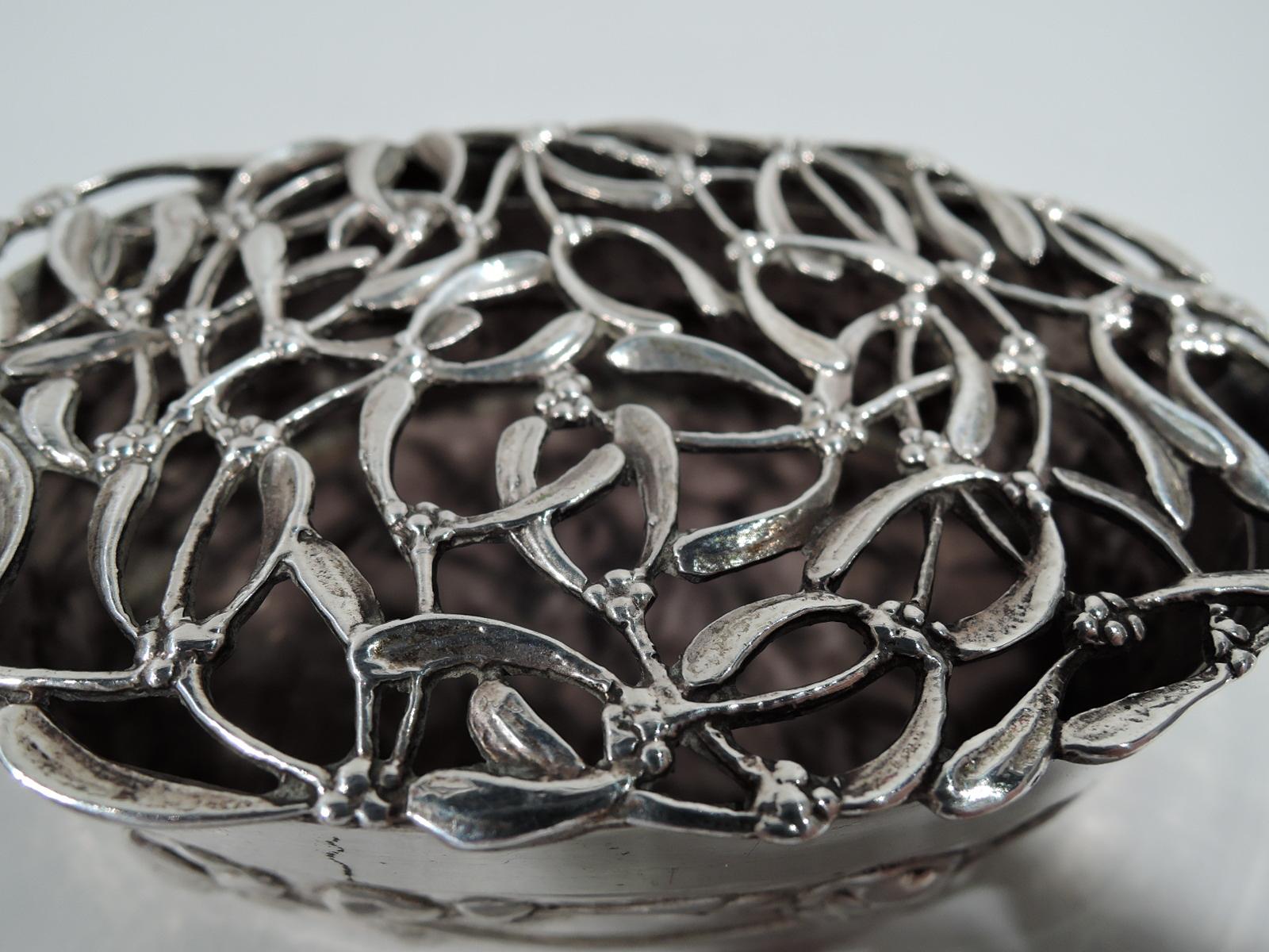 Early 20th Century Antique English Edwardian Sterling Silver Trinket Box by Comyns