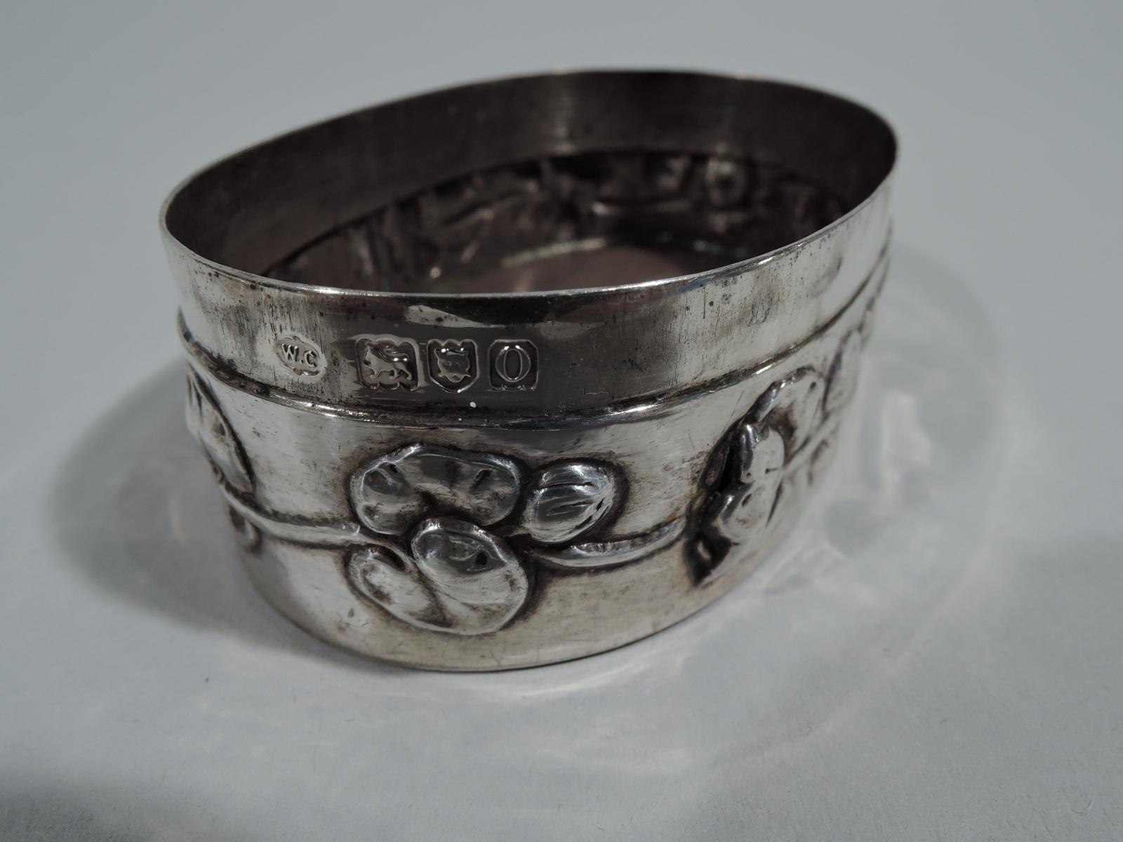 Antique English Edwardian Sterling Silver Trinket Box by Comyns 1