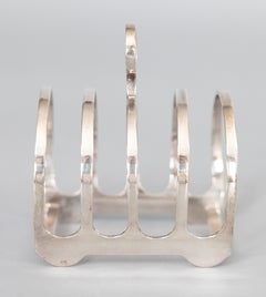 Antique English Elkington Silver Plate Toast Rack, circa 1920