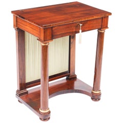 Used English Empire Console Writing Side Table, 19th Century