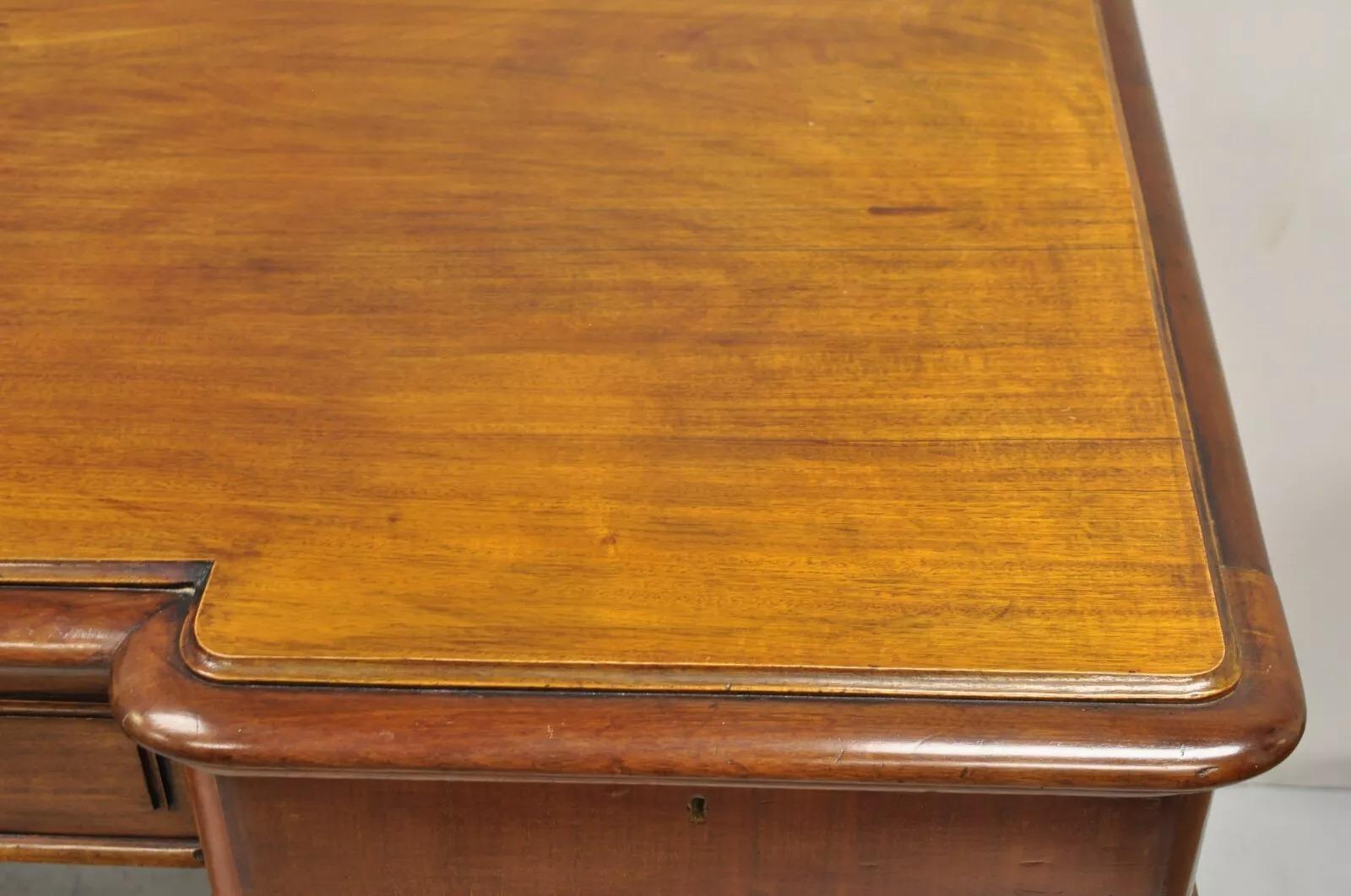 Antica credenza inglese Impero in mogano con piedistallo in 3 parti, buffet con cassetti In condizioni buone in vendita a Philadelphia, PA