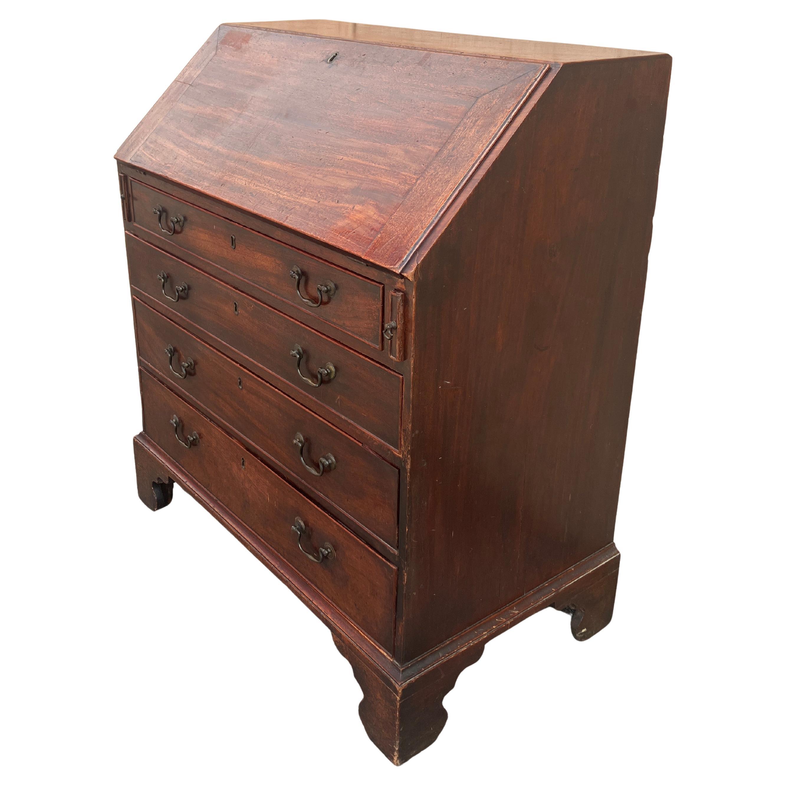 Victorian Mahogany Fall Front Secretaire Desk, Antique, 1890
