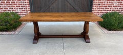 Antique English Farm Table Dining Library Table Desk Farmhouse Oak