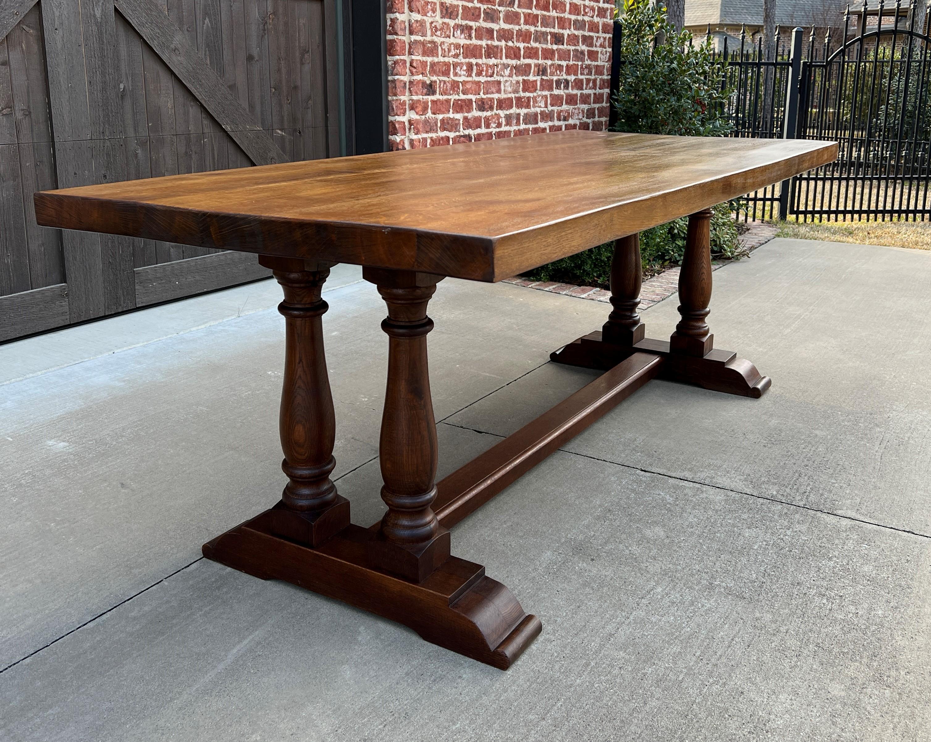 Antique English Farm Table Dining Library Table Desk Farmhouse Oak In Good Condition In Tyler, TX
