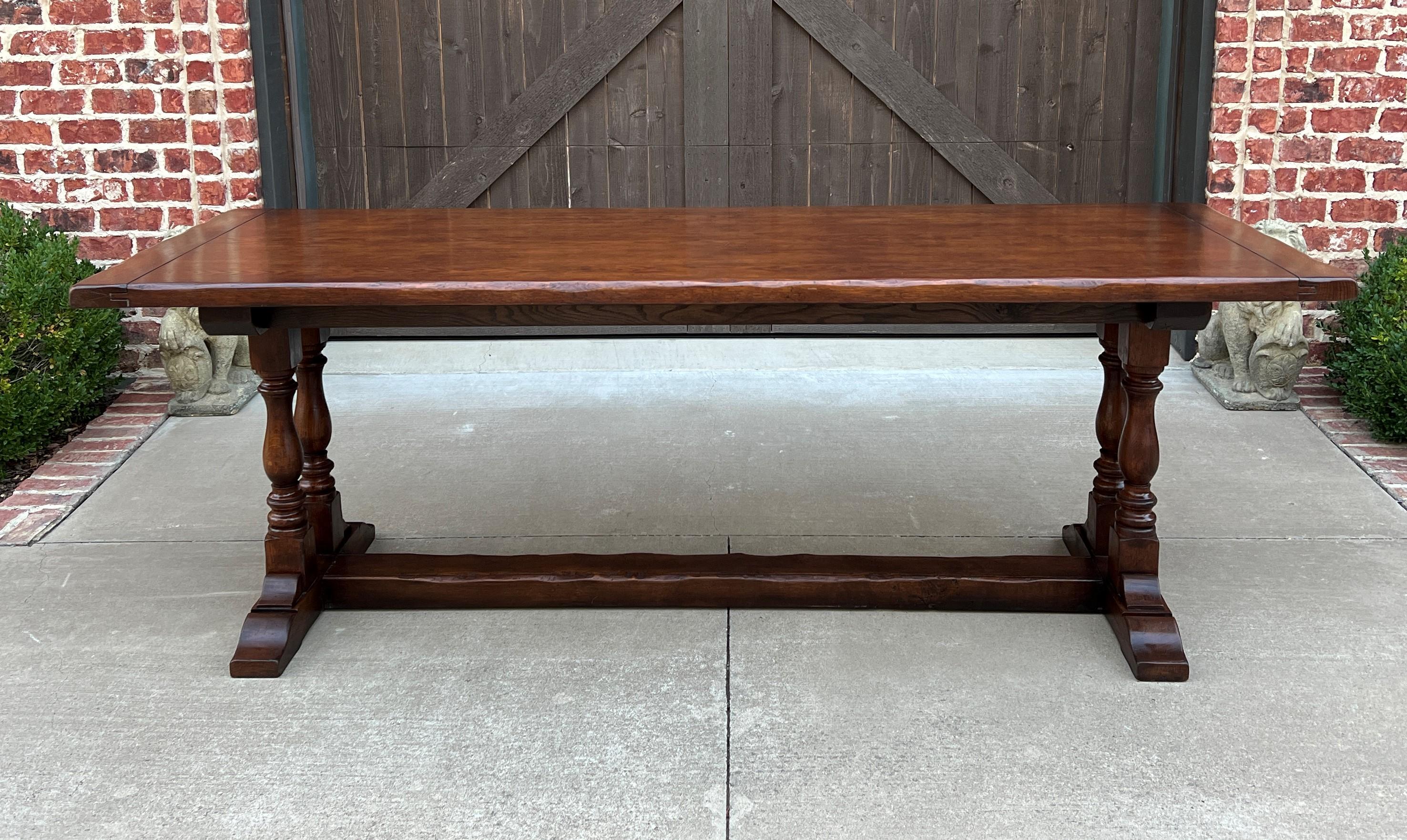 Antique English Farm Table Dining Library Table Desk Farmhouse Oak 19th C 4