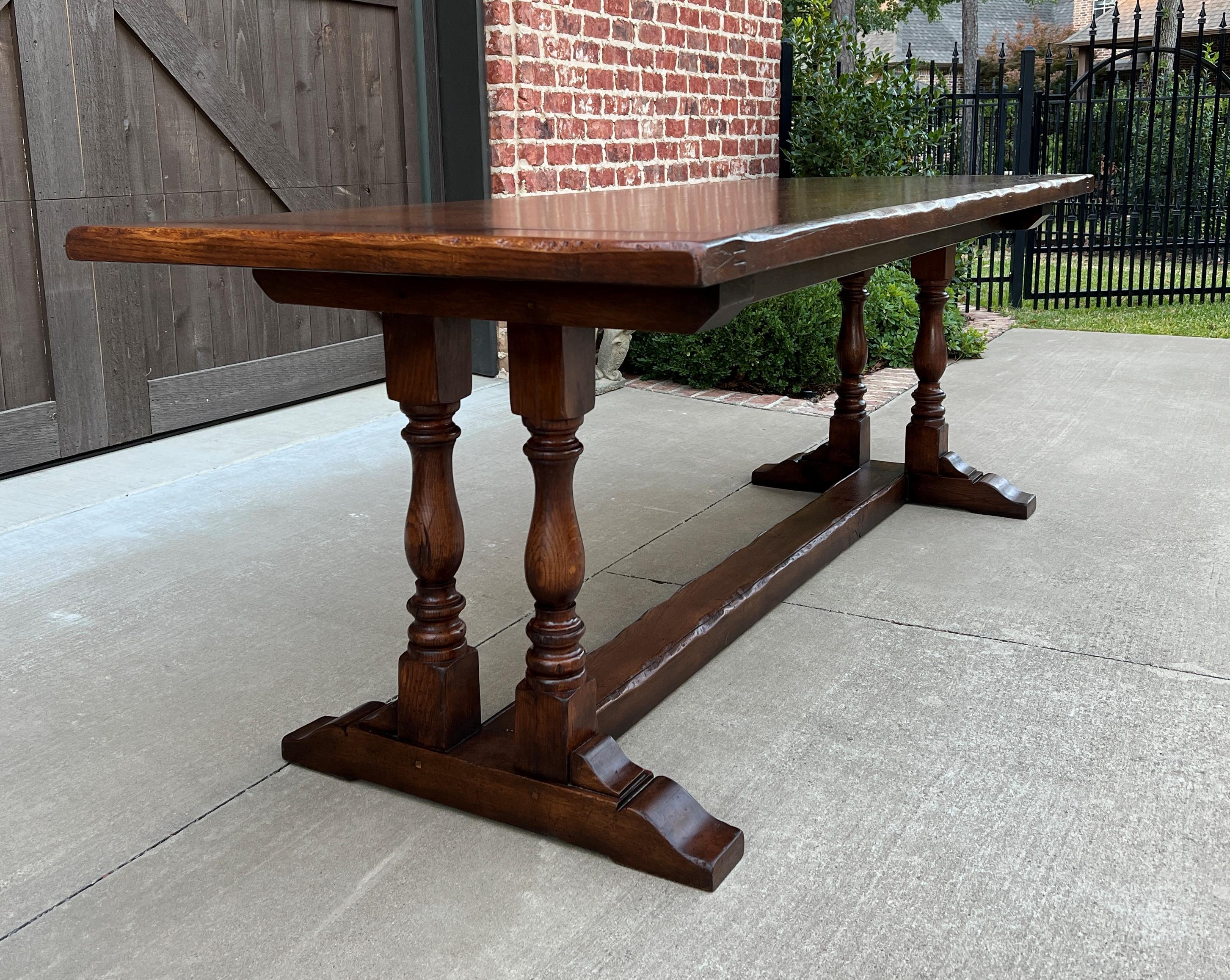 Antique English Farm Table Dining Library Table Desk Farmhouse Oak 19th C 8