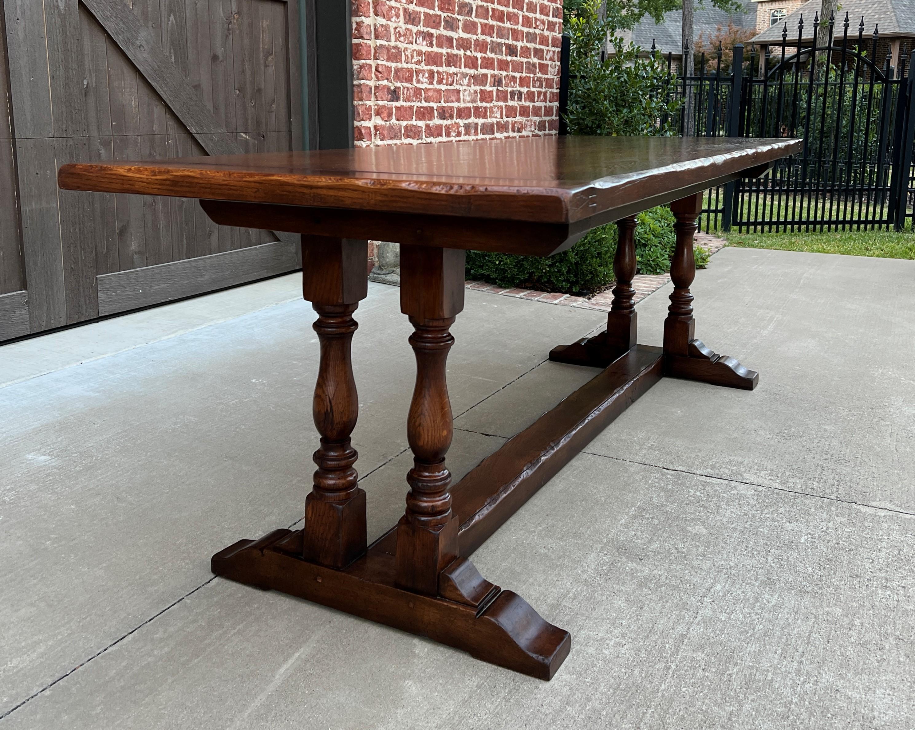19th Century Antique English Farm Table Dining Library Table Desk Farmhouse Oak 19th C