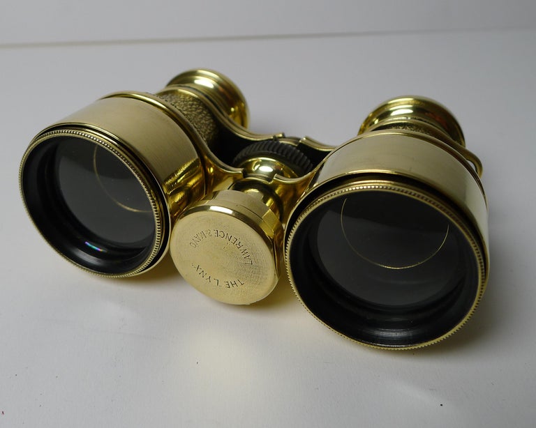 Antique English Field Glasses / Binoculars by Lawrence and Mayo, with
