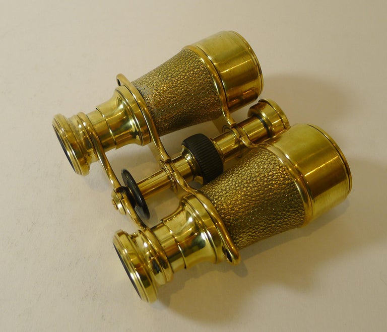 Antique English Field Glasses / Binoculars by Lawrence and Mayo With