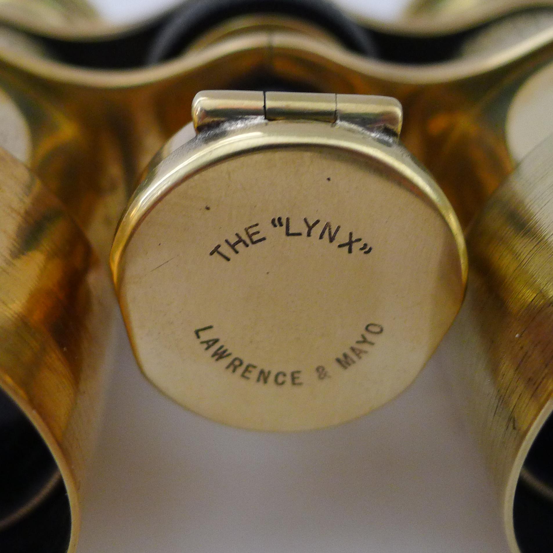 Edwardian Antique English Field Glasses / Binoculars by Lawrence and Mayo - With Compass For Sale