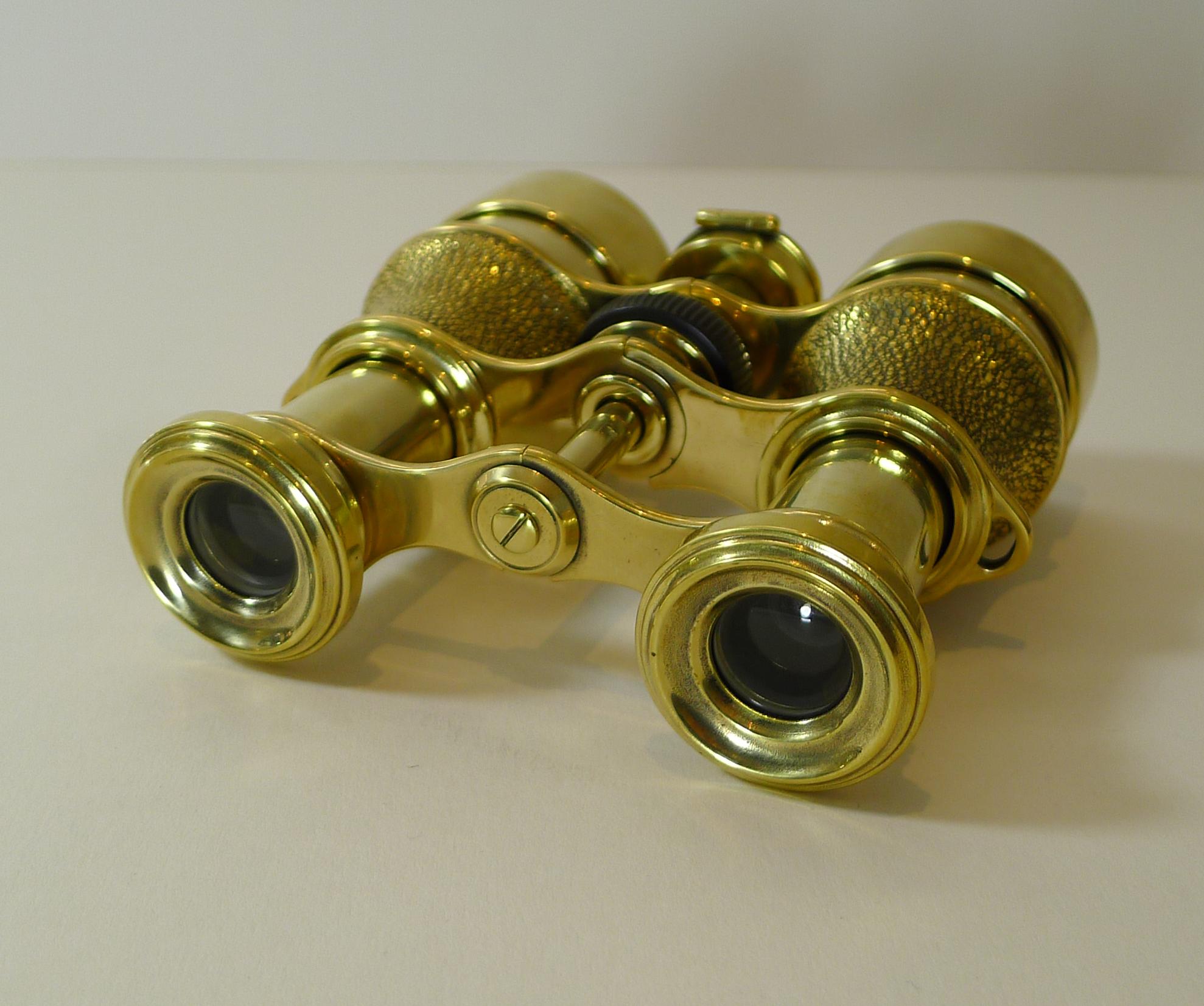 Antique English Field Glasses / Binoculars by Lawrence and Mayo, with