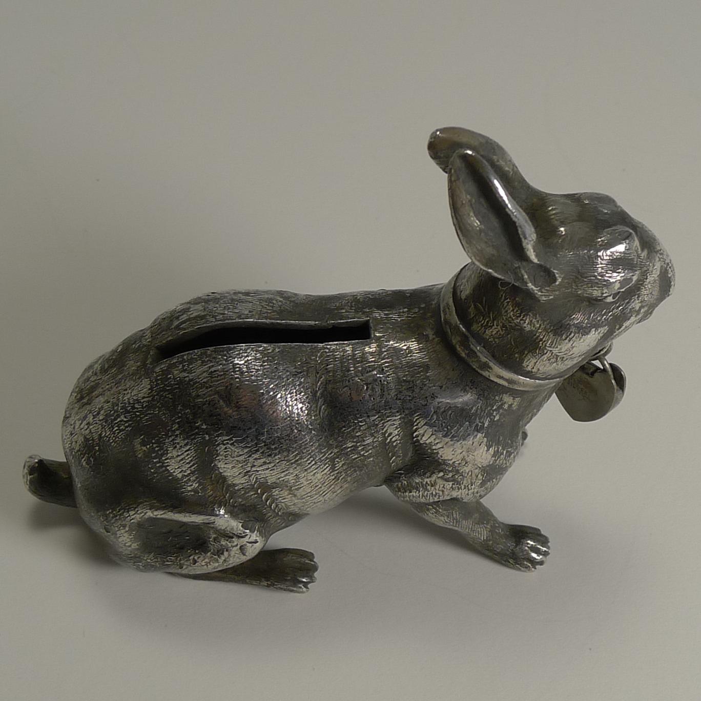 Antique English Figural Money Box / Bank, Hare or Rabbit, circa 1900 In Good Condition In Bath, GB