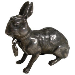 Antique English Figural Money Box / Bank, Hare or Rabbit, circa 1900
