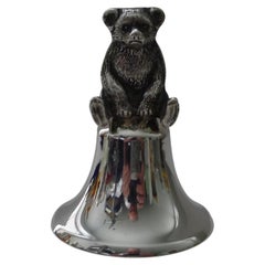 Antique English Figural Table Bell - Teddy Bear - Birmingham 1909