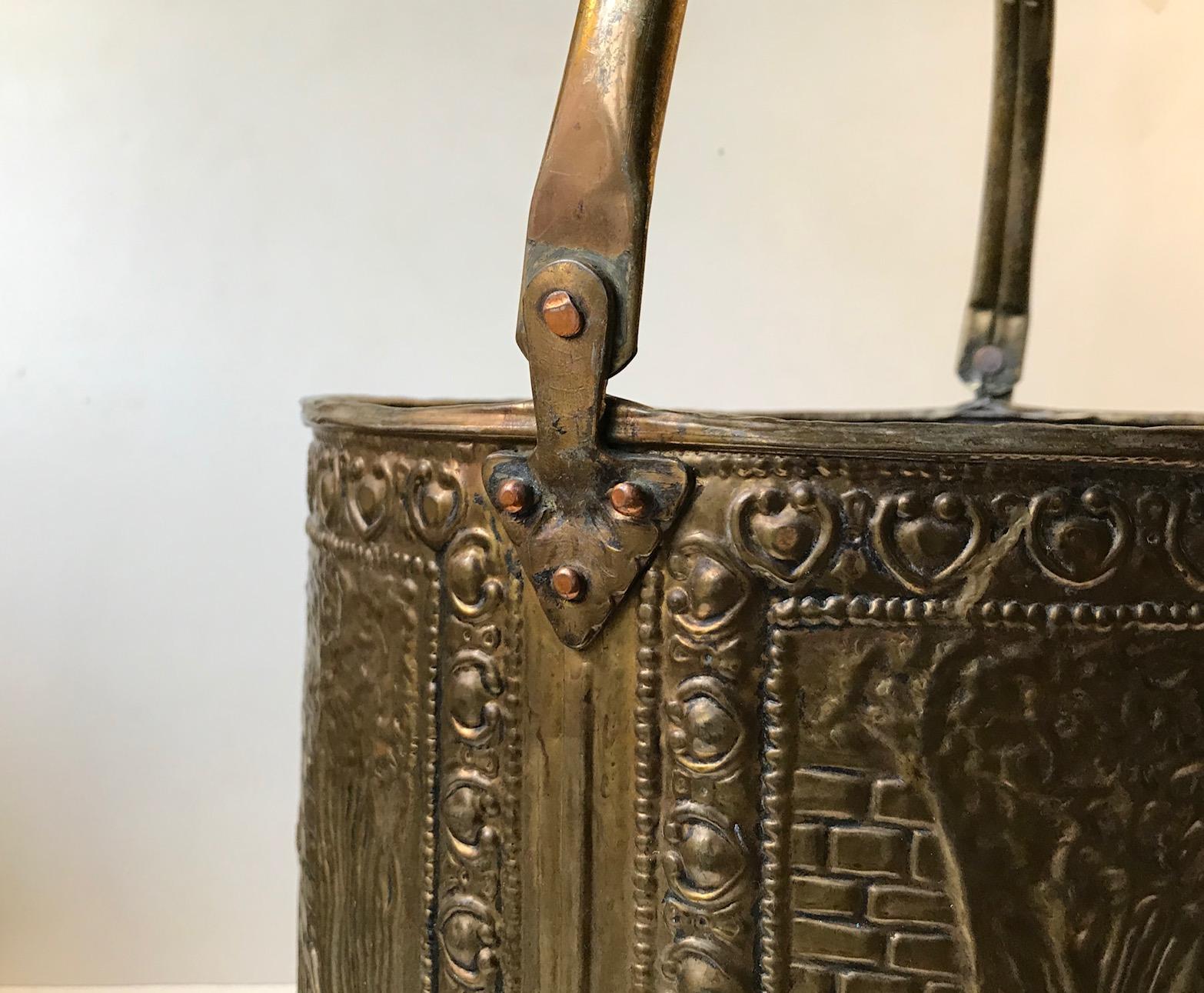 brass fireplace bucket