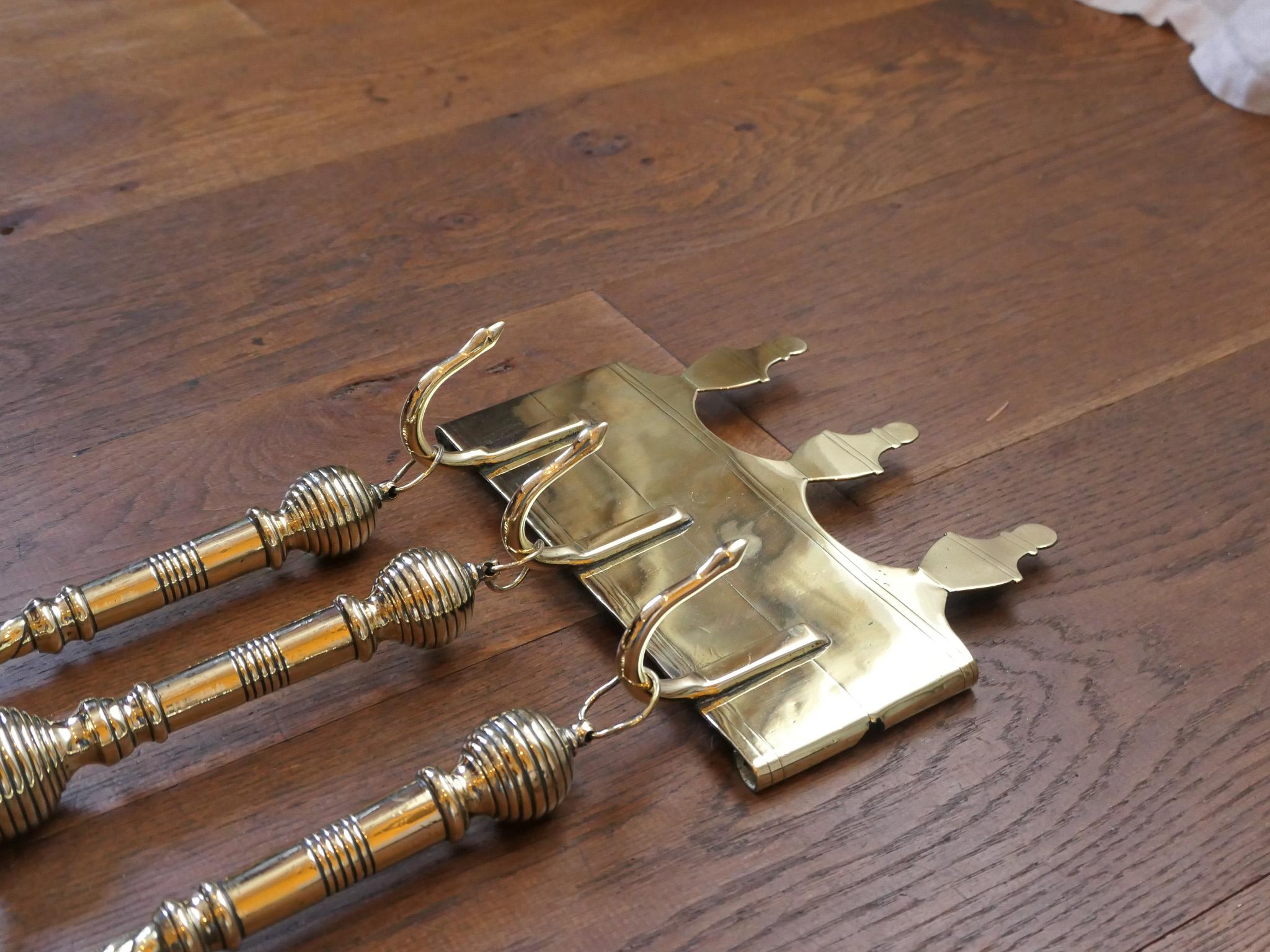 Antique English Fireplace Tools or Fire Tools, 19th Century For Sale 2