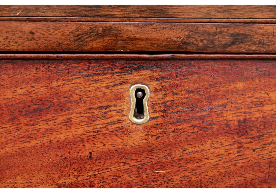 Antique English Flame Mahogany Chest Of Drawers for Restoration For Sale 6