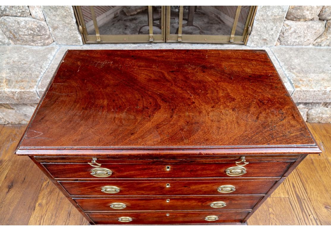 Antique English Flame Mahogany Chest Of Drawers for Restoration For Sale 7