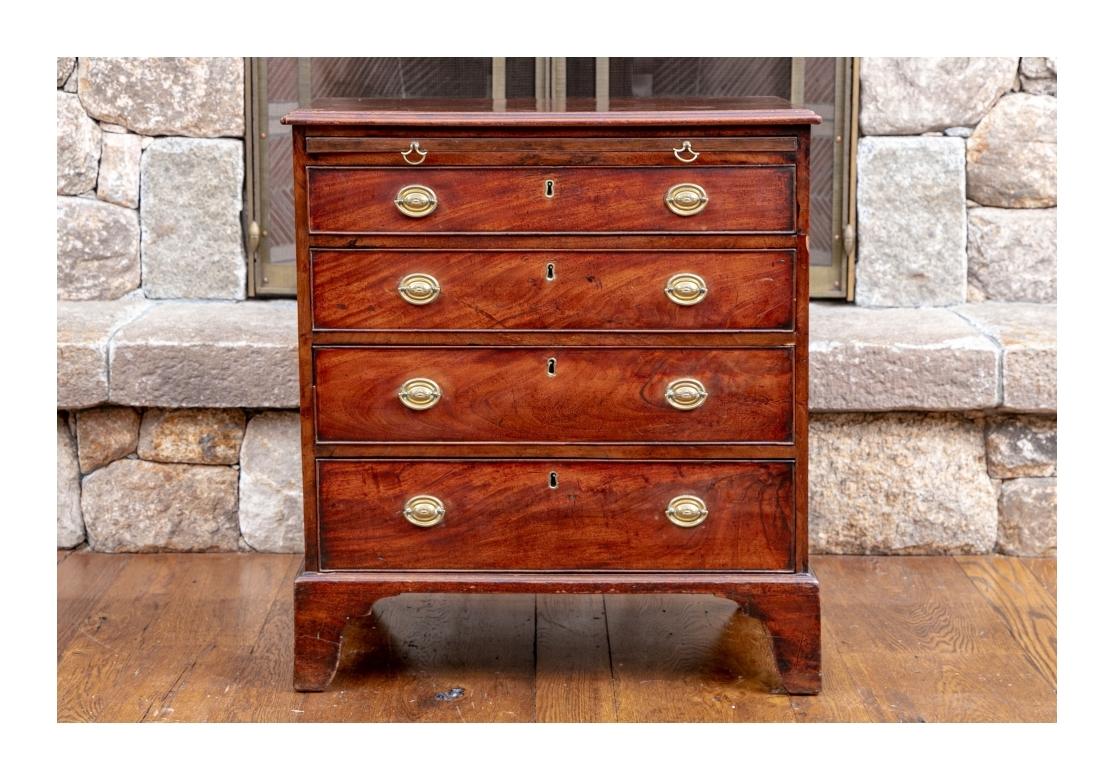 Antique English Flame Mahogany Chest Of Drawers for Restoration For Sale 8