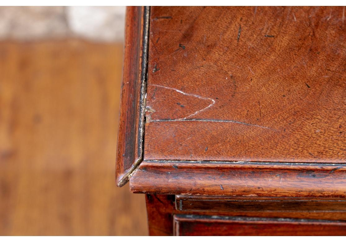 Antique English Flame Mahogany Chest Of Drawers for Restoration For Sale 2