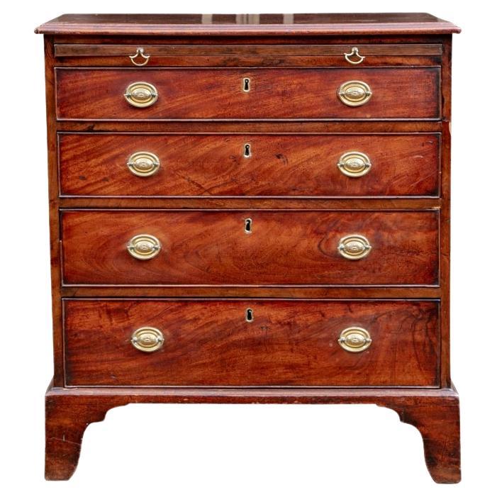 Antique English Flame Mahogany Chest Of Drawers for Restoration For Sale