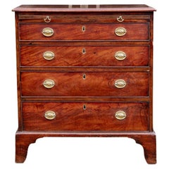 Antique English Flame Mahogany Chest Of Drawers for Restoration