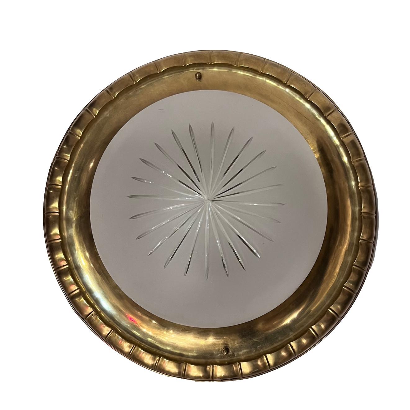 Antique English Flush Mount Fixture 1