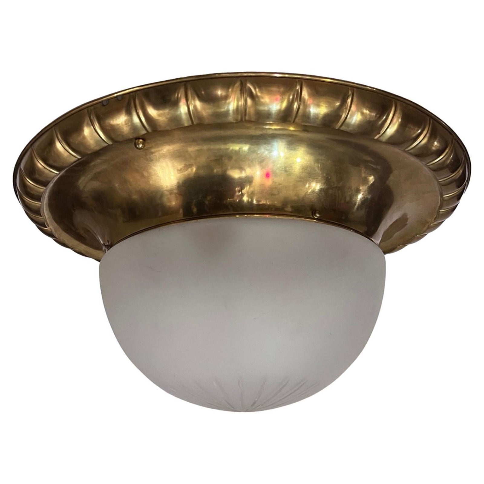 Antique English Flush Mount Fixture