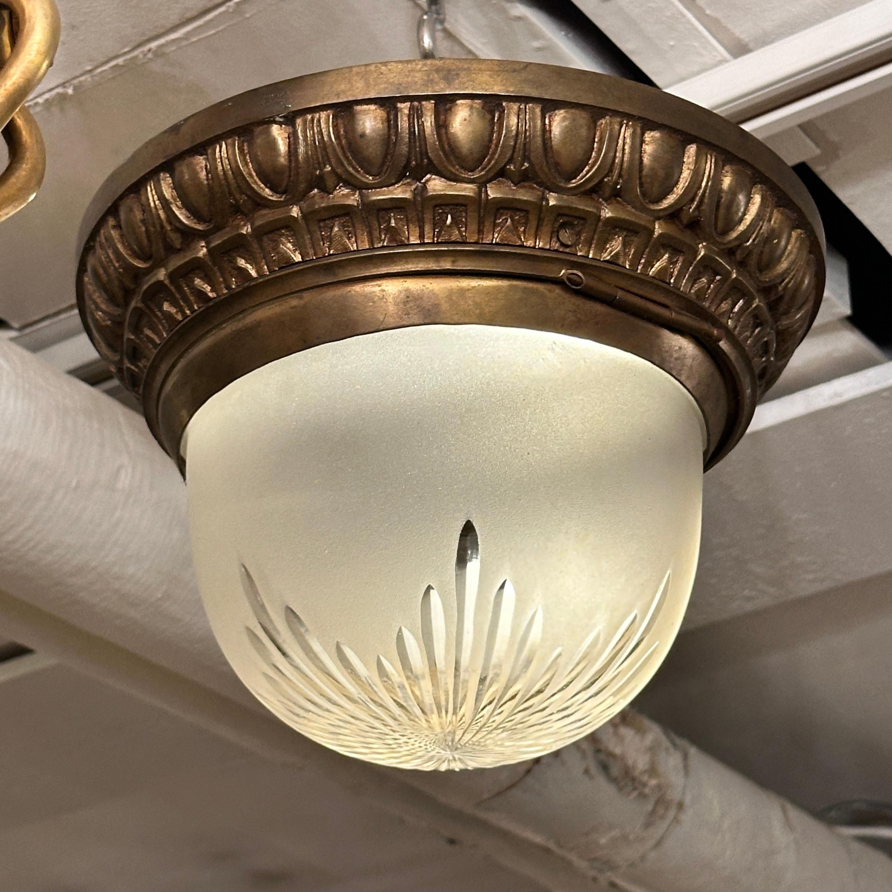 Luminaire encastré anglais antique Bon état - En vente à New York, NY