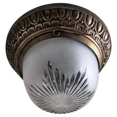 Antique English Flush Mount Light Fixture