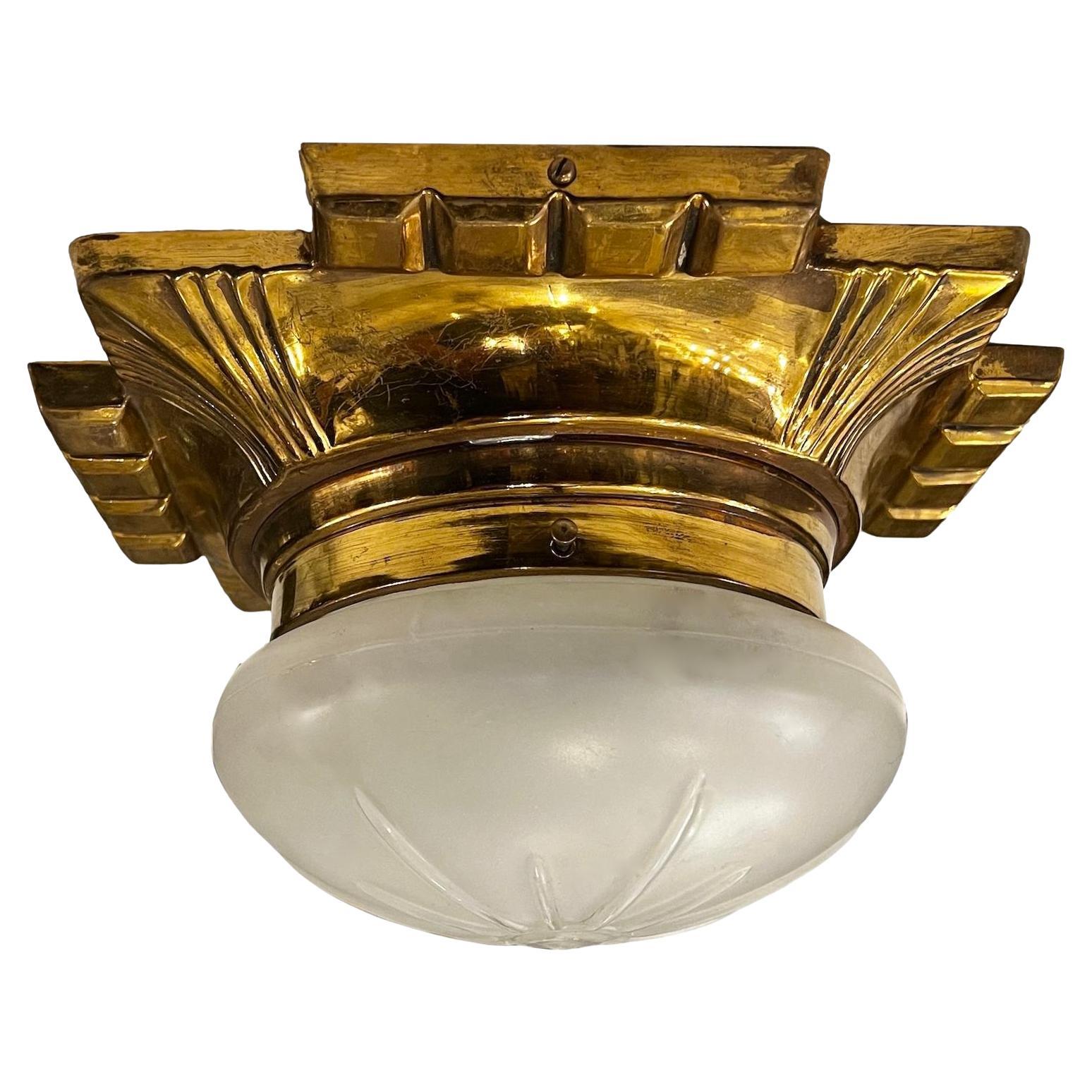 Antique English Flush Mounted Light at 1stDibs