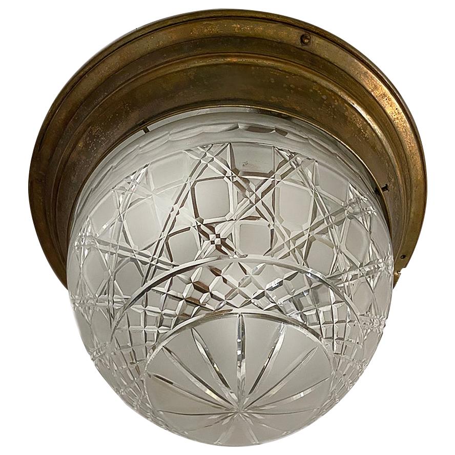 Antique English Flushmounted Light Fixture