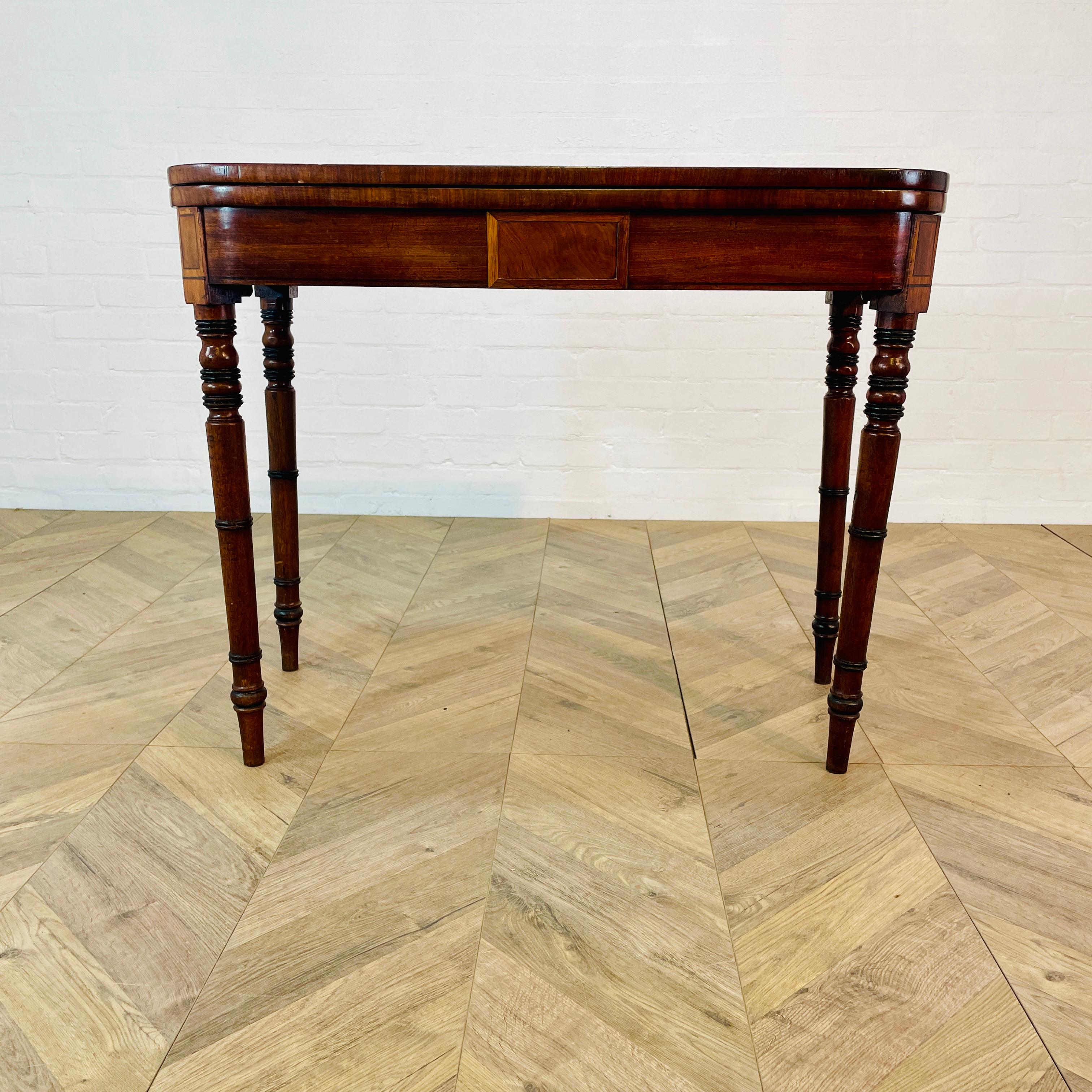 Ancienne table à cartes pliante anglaise, 19ème siècle 3