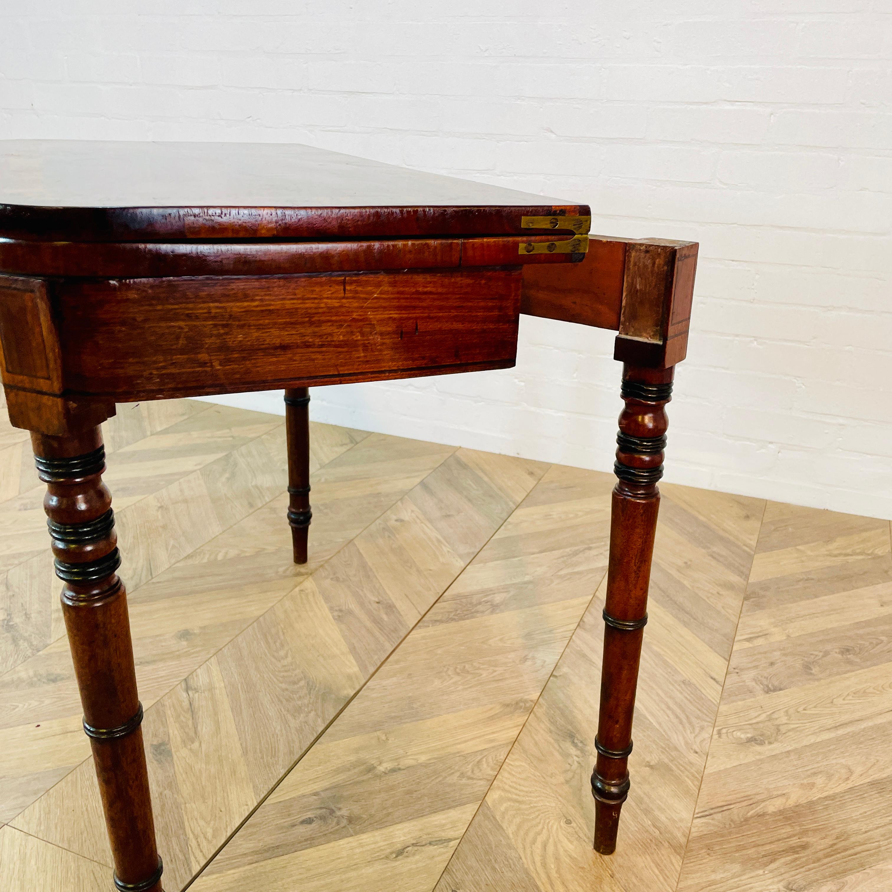 Antique English Folding Card Table, 19th Century 4