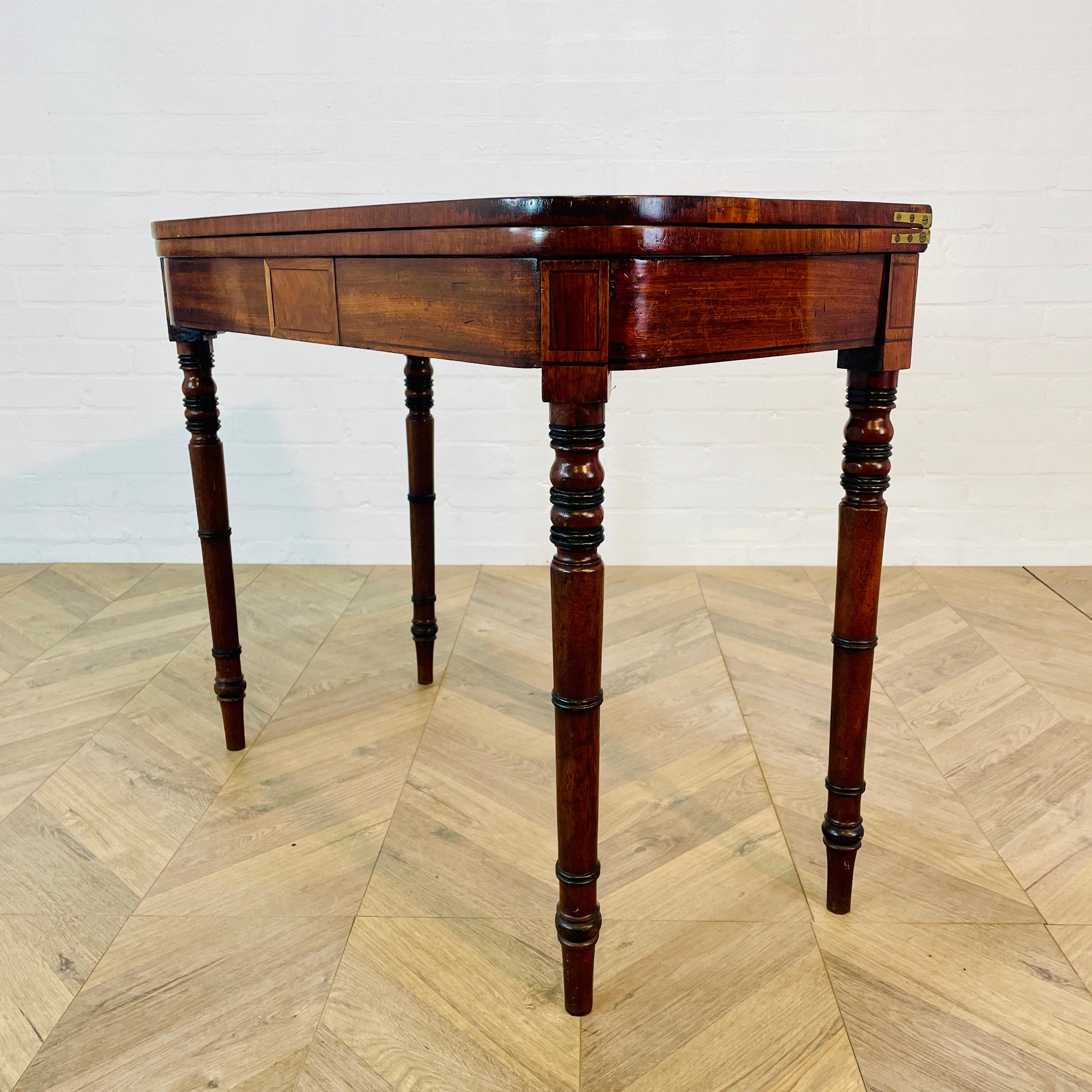Ancienne table à cartes pliante anglaise, 19ème siècle 5