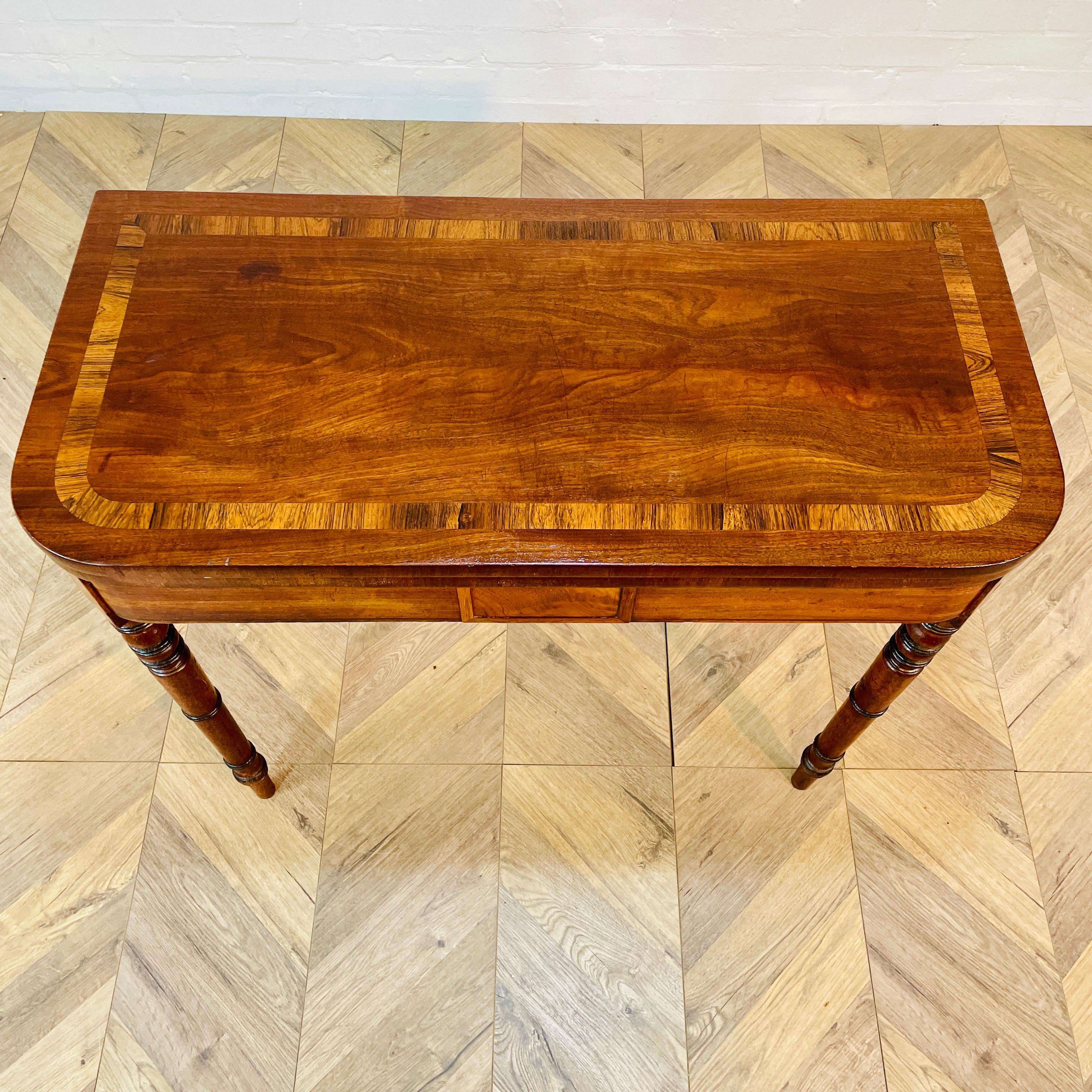 Antique English Folding Card Table, 19th Century In Good Condition In Ely, GB