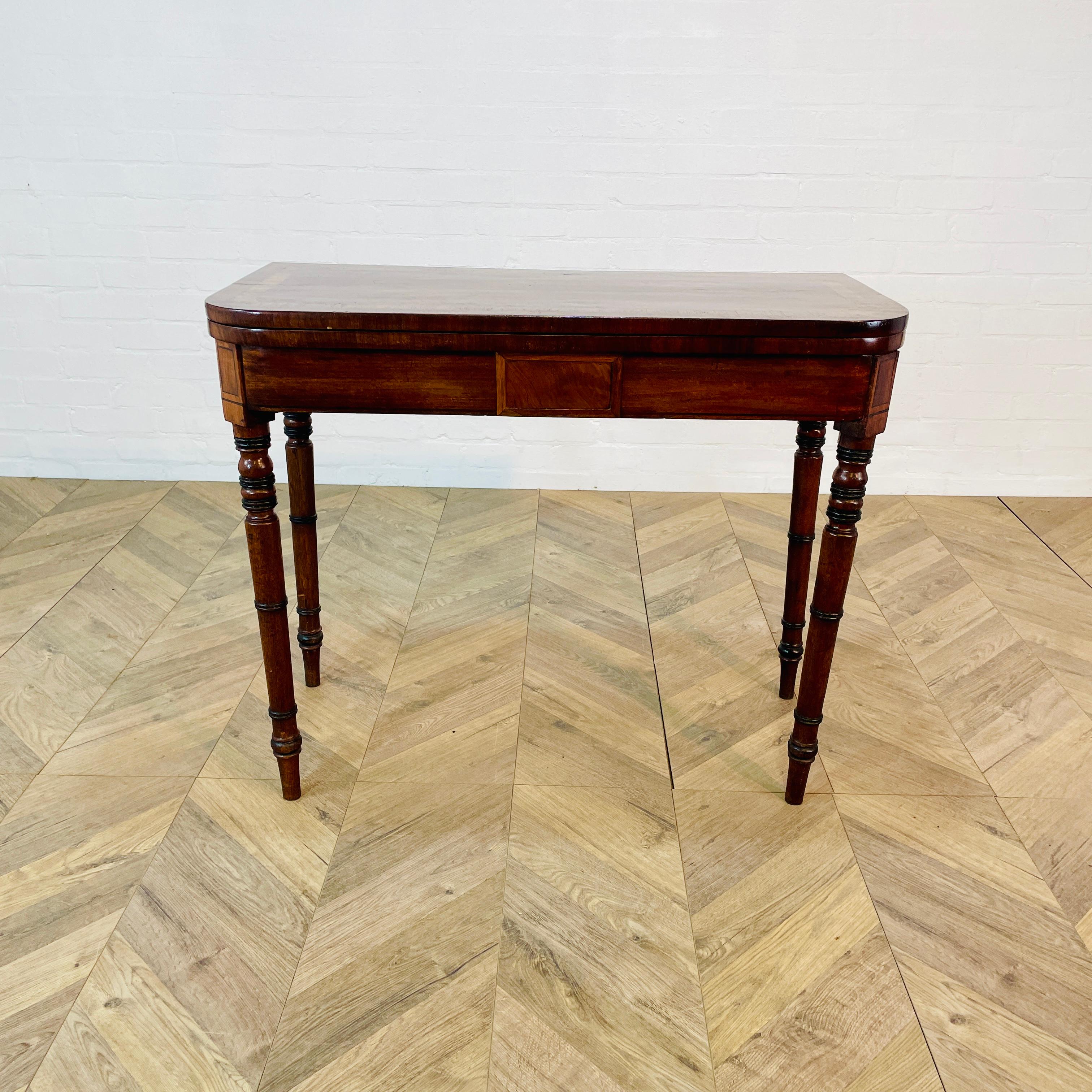 Antique English Folding Card Table, 19th Century 1