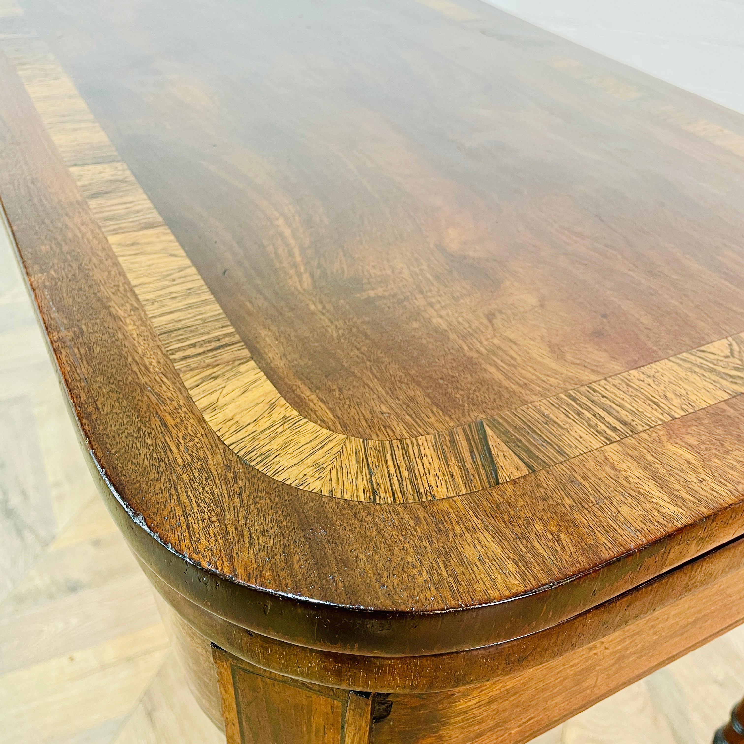 Ancienne table à cartes pliante anglaise, 19ème siècle 2