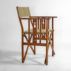 Ancienne chaise pliante anglaise Royal Military Interest Smith's Lawn Windsor