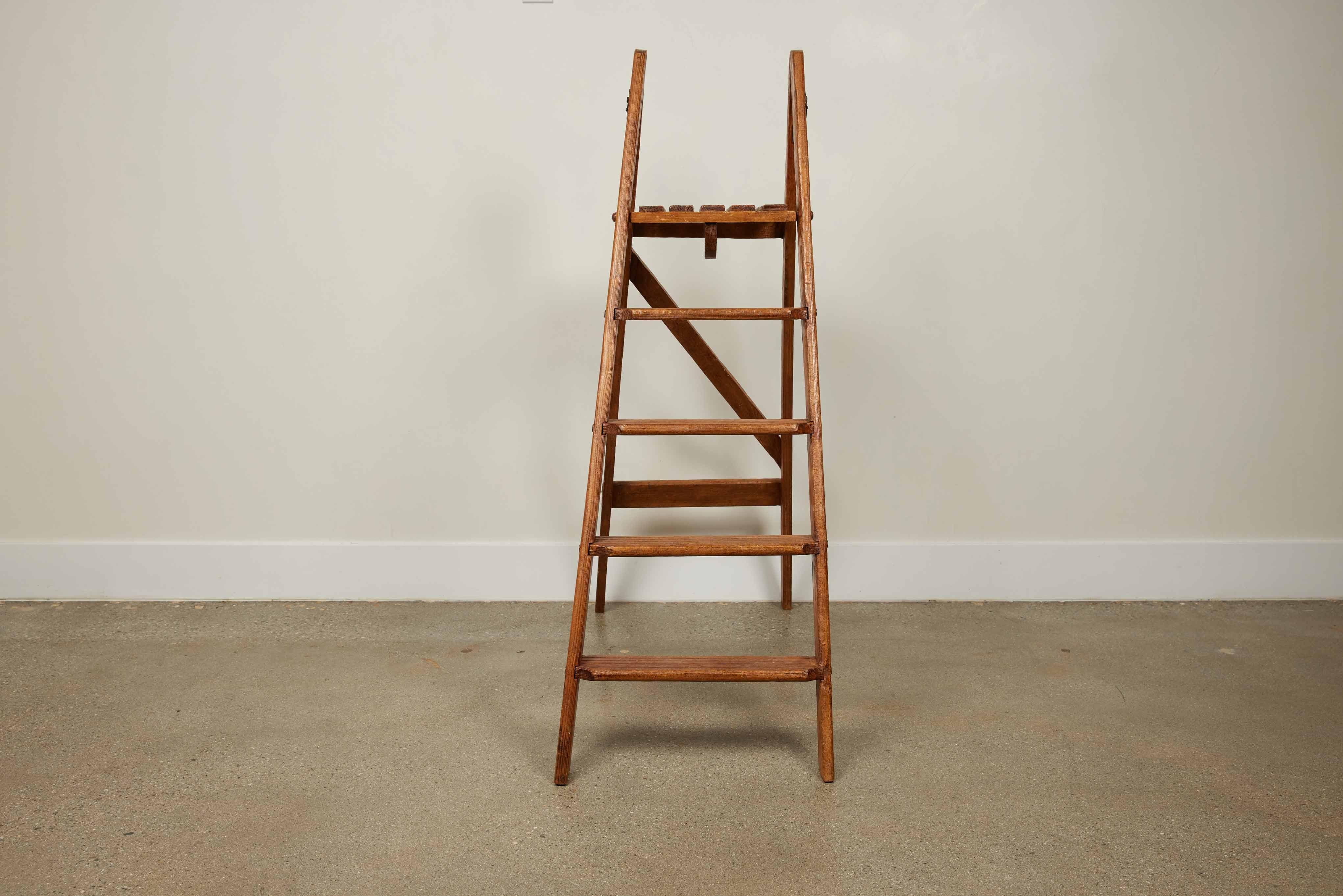 Antique English Folding Library Step Ladder, 1880s 2