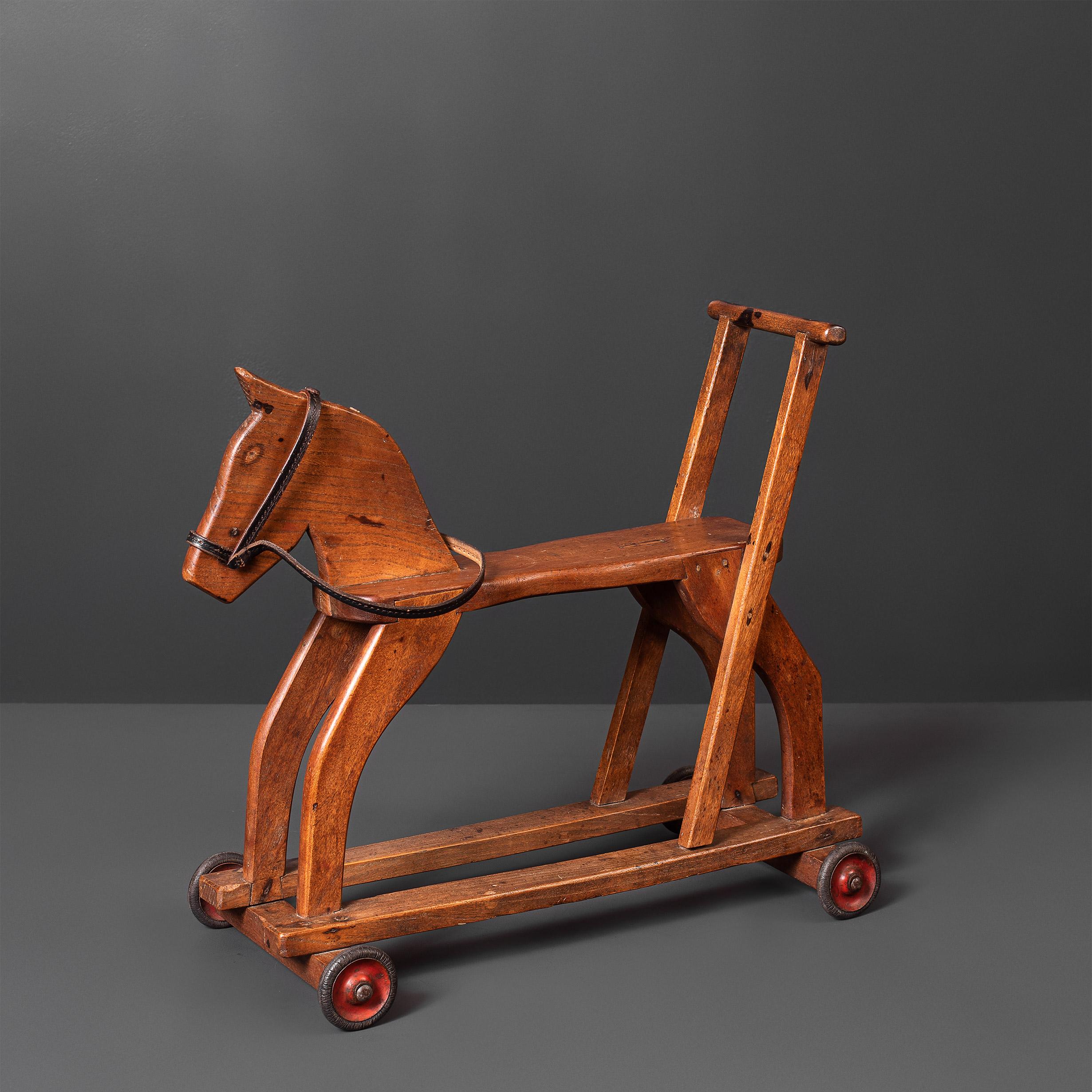 20th Century Antique English Folk Art Toy Horse