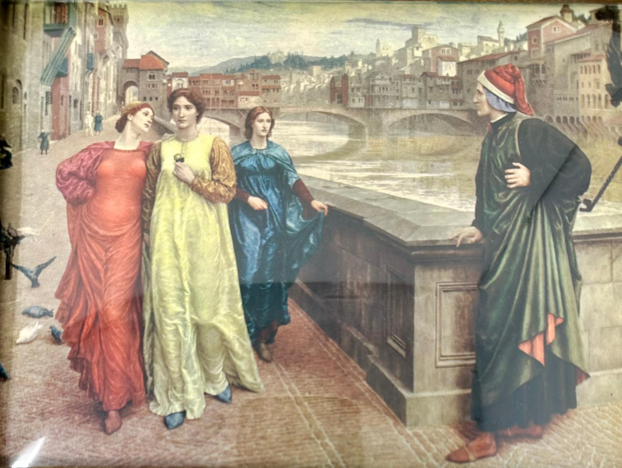 Antique English Framed Chromo Lithograph, Painting by Henry Holiday, Circa 1900. In Good Condition For Sale In New Orleans, LA
