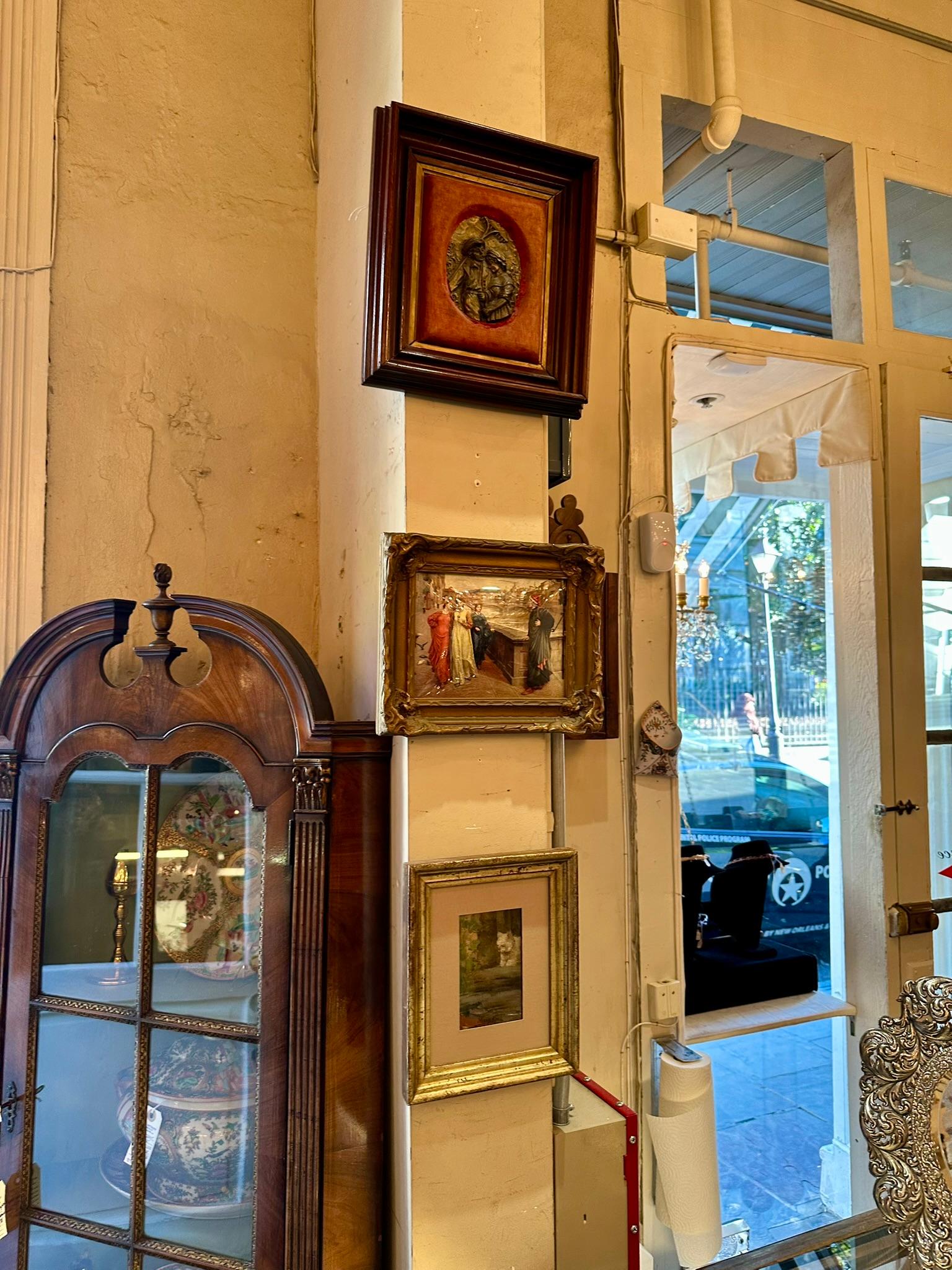 Wood Antique English Framed Chromo Lithograph, Painting by Henry Holiday, Circa 1900. For Sale