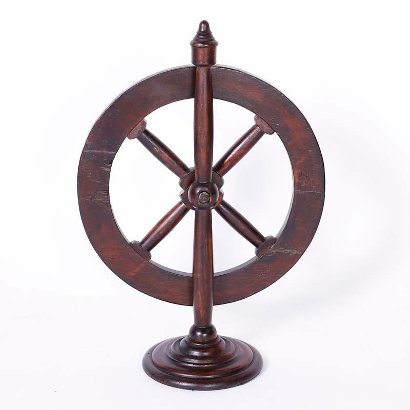 British Colonial Antique English Gaming Wheel For Sale