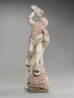 Antique English Garden Statue or Fountain with a Great Patina