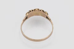 Antique English garnet 9k gold ring, Great Britain, 1912-1913.