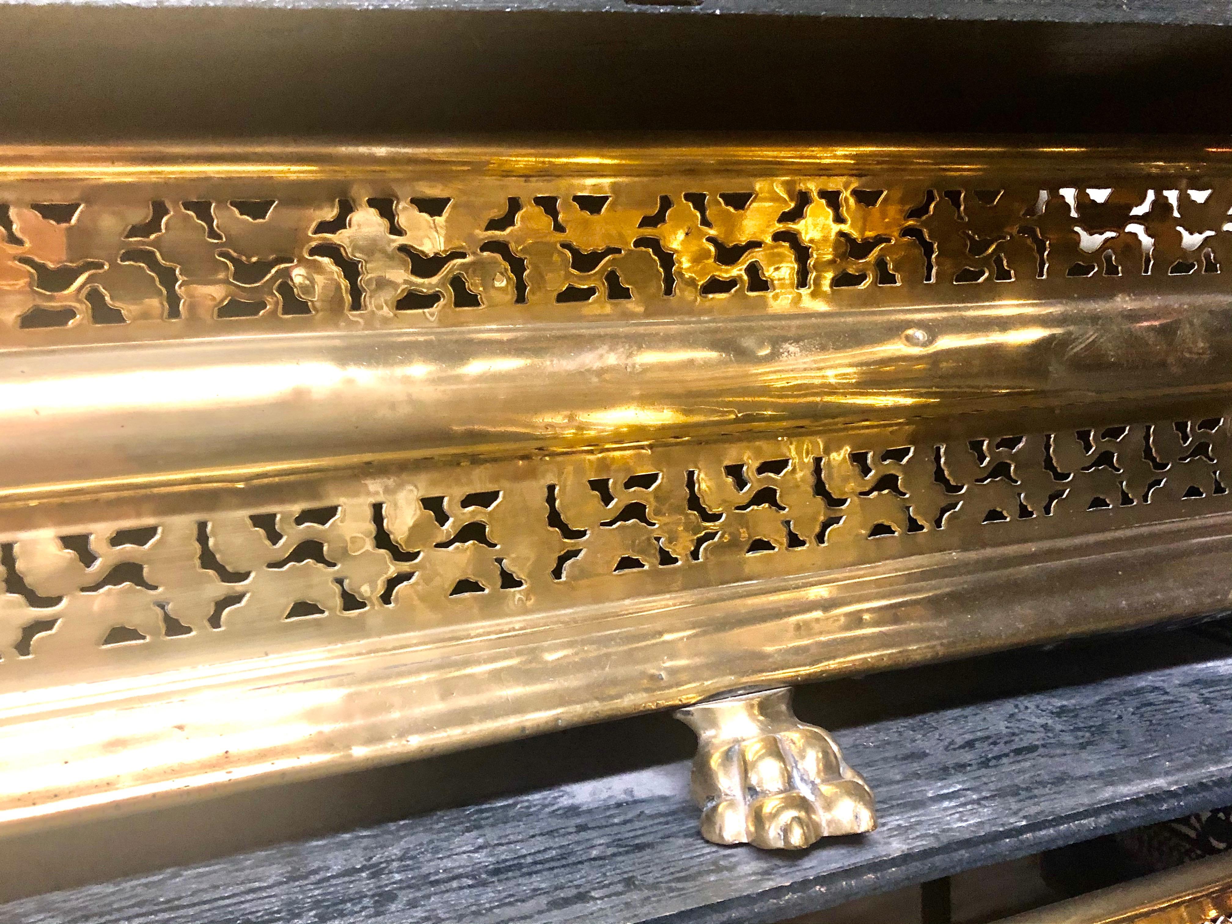brass fender for fireplace
